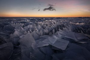 Stacked ice