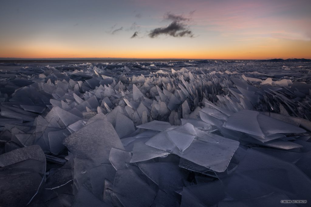 Stacked ice