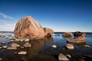 Boulders in the sea